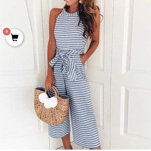 Blue and white Jumpsuit